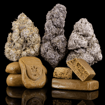 Top Shelf Sampler with premium THCA flowers and solventless hash