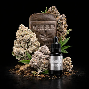 Premium cannabis bundle with Tsunami, Dank Sinatra, Blue Dream, Luksus Klump and CBN oil