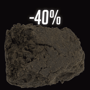 Aekte Vare 21% CBD hash block with firm traditional texture